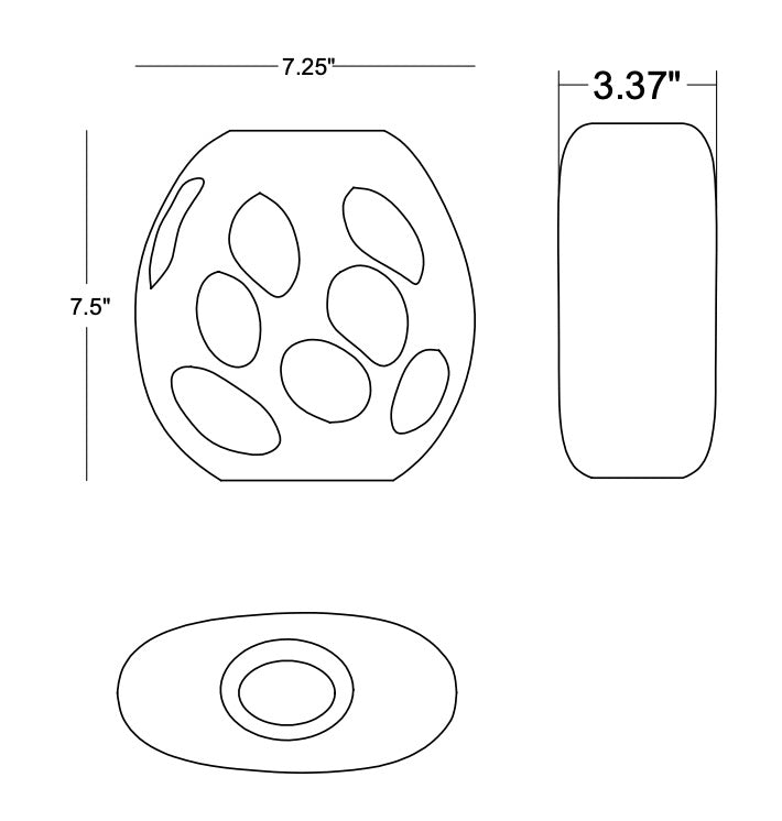 Technical drawing: Whitney Vase