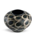Wren Vase in black ceramic, seen from above