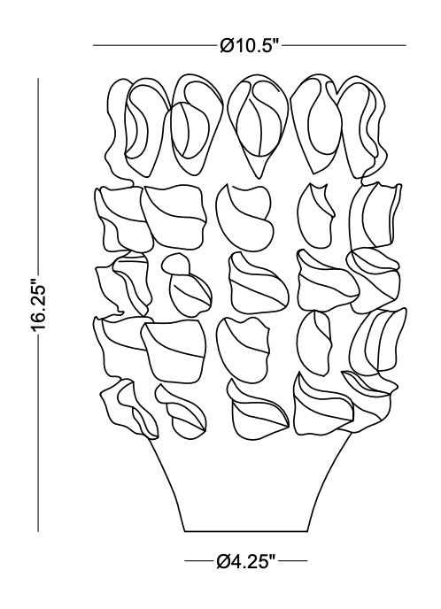 Technical drawing: Yvette Vase