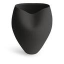 Zenith Vase in black ceramic, seen from above